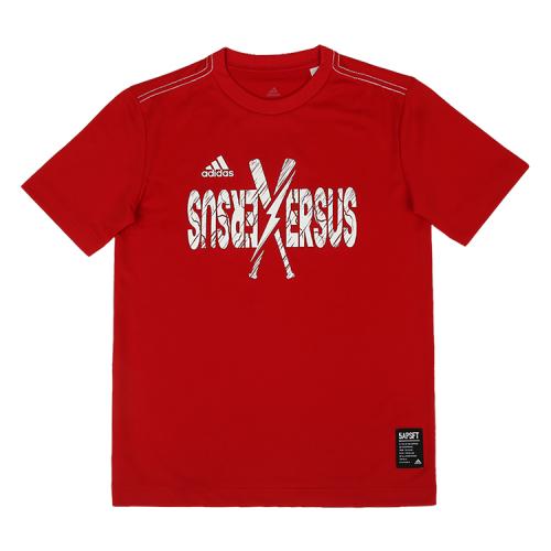 [ADIDAS] CX2251 KIDS 5T TYPO G 키즈 티셔츠 (레드)[빨강]